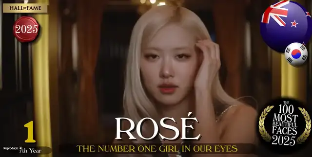  Rosé de BLACKPINK, la mujer con el rostro más hermoso de TC Candler. Foto: captura YouTube   