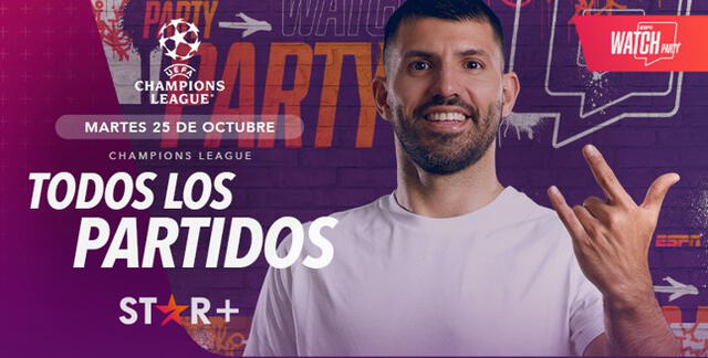 Sergio Agüero comentará todos los encuentros de la Champions League. Foto: Star Plus