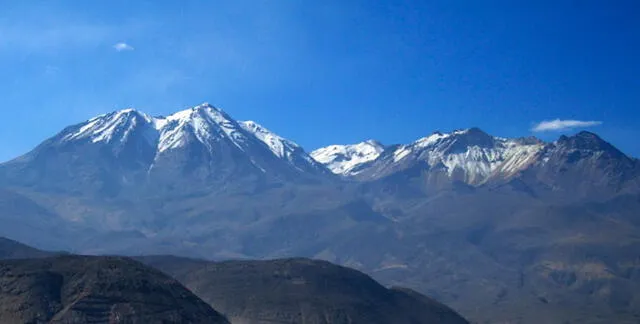 La cordillera Volcánica, ubicada en Arequipa, ha perdido sus glaciares libres. Foto: IPerú   