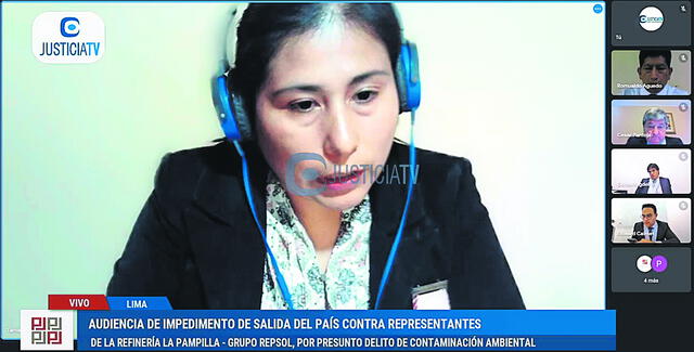 Audiencia. Fiscal Gonzales quiere que investigados no viajen. Foto: captura de JusticiaTV