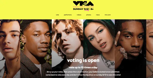 Nominados en los MTV VMA 2021