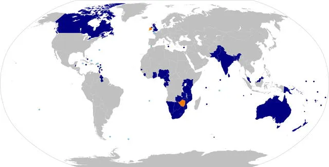  Mapa de la Mancomunidad de Naciones británicas. Foto: Wikicommons    