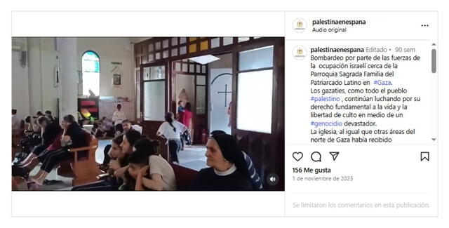 <em>Posteo de la embajada de Palestina en España acerca del ataque israelí. Foto: captura de X</em>   