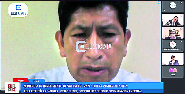 Decisión. El juez Romualdo Aguedo Arana tiene en sus manos situación de funcionarios de Repsol. Foto: captura de JusticiaTV