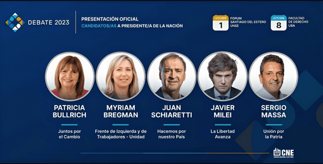  Anuncio del primer debate presidencial en Argentina. Foto: CNE<br>    