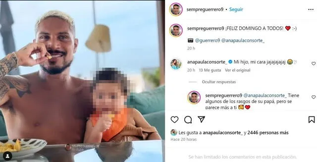  Ana Paula Consorte señaló que su hijo es igualito a ella. Foto: Instagram/Sempreguerrero9   