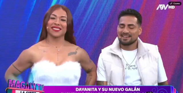  Dayanita y su nuevo galán. Foto: captura ATV   