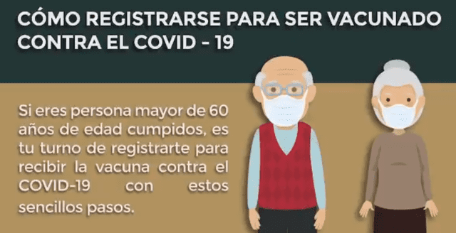 Inscripción para la vacuna COVID-19 México para adultos mayores de 60 años. Foto: captura/Twitter @GobiernoMX