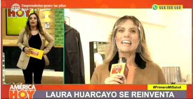 Laura Huarcayo se pronuncia sobre el fin de su matrimonio con Dimitri Karagounis y asegura estar tranquila. Foto: Captura América TV. Laura Huarcayo se pronuncia sobre el fin de su matrimonio con Dimitri Karagounis y asegura estar tranquila. Foto: Captura América TV.