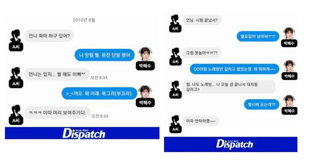 Park Hye Soo conversa con estudiante A en el 2010 y 2011. Foto: Dispatch