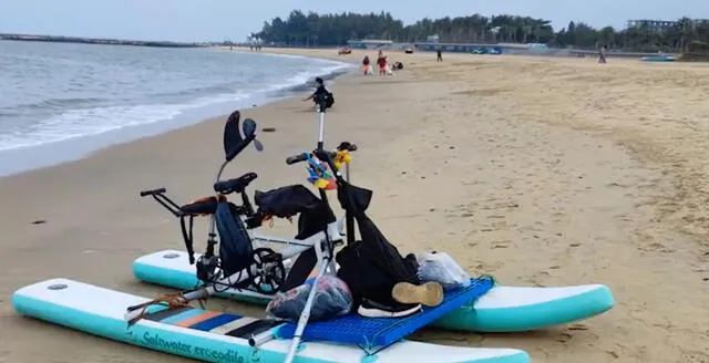 Los amigos llegaron luego de 6 horas a la isla de de Hainan, para pasar año nuevo. Foto: referencia/Weibo