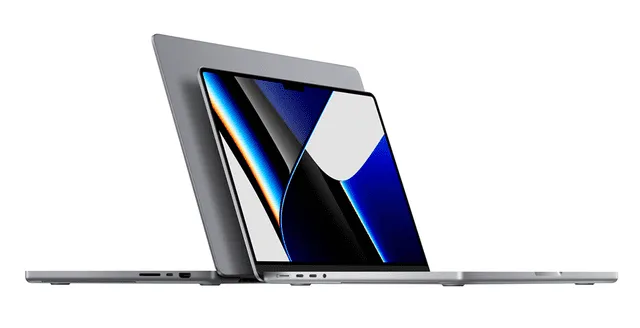 Diseño de las nuevas MacBook Pro de 14 y 16 pulgadas. Foto: Apple