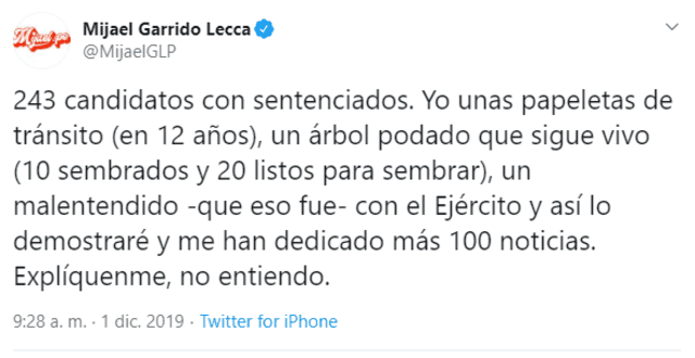 Mijael Garrido Lecca en su twitter.