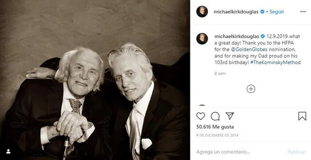 Michael Douglas en Instagram