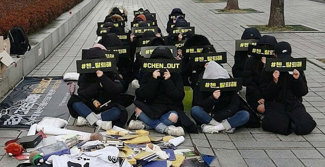 EXO-L ACE organizó una protesta para sacar a Chen de EXO, pero no obtuvieron la respuesta que esperaban.