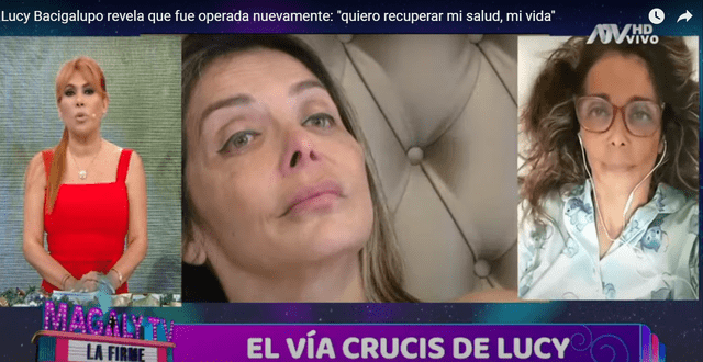  Lucy Bacigalupo revela que fue operada nuevamente tras negligencia médica en el Hospital Rebagliatti. Foto: Magaly TV, La Firme   