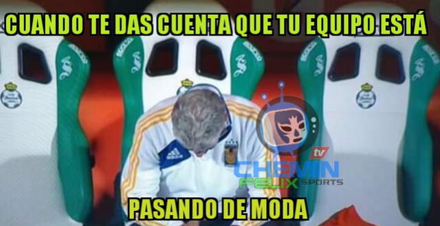 Meme que hace referencia a la derrota por 2 a 1 frente al Santos Laguna. (Foto: Facebook)