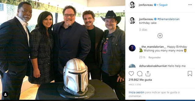 En Instagram, el director Jon Favreau posteó una fotografía sobre su nuevo proyecto en la plataforma de Disney +.