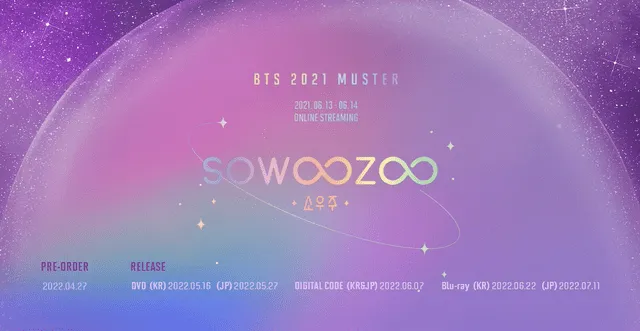 BTS Muster Sowoozoo 2021 DVD preorden spot fanmeeting