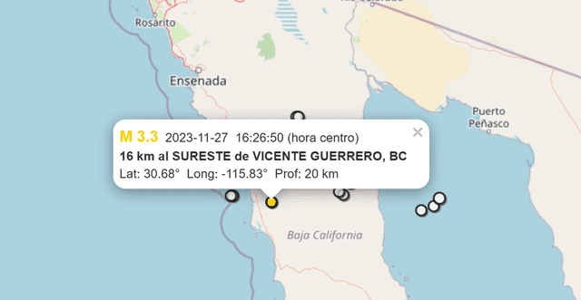 Temblor en México hoy