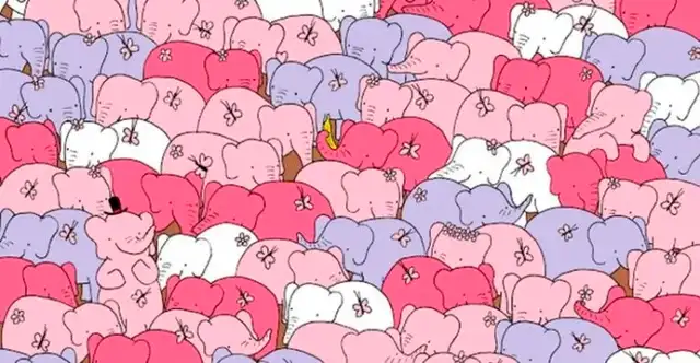 ¿Ves el corazón oculto entre estos elefantes? El complicado reto visual que pocos superan