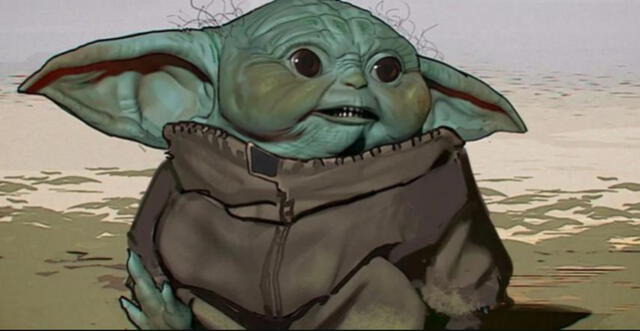 El aspecto descartado de Baby Yoda.