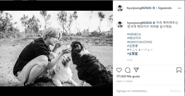 Kim Hyun Joong en Instagram