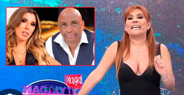 Magaly Medina se 'despachó' contra Yahaira Plasencia y el famoso productor Sergio George. Foto: ATV.   