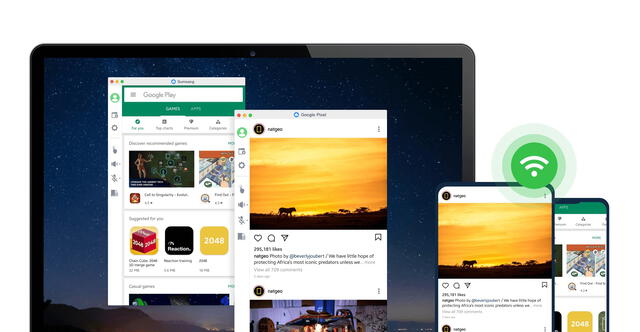 AirDroid Cast también sirve para duplicar la pantalla de tu teléfono en otros dispositivos. Foto: Internet AirDroid Cast también sirve para duplicar la pantalla de tu teléfono en otros dispositivos. Foto: Internet