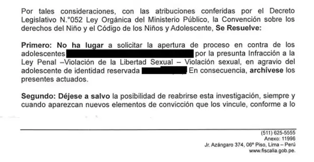 Fiscalía archiva investigación contra cuatro escolares por caso Liceo Naval