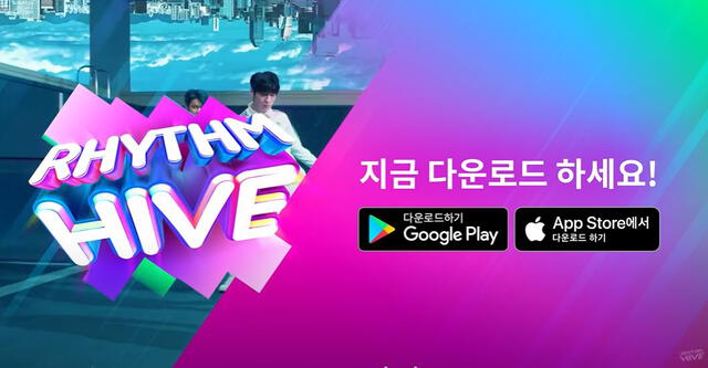 Banner promocional del Rhythm Hive juego interactivo promocionado por BTS. Foto: Rhythm Hive Official