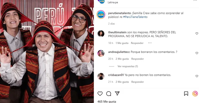 "Perú tiene talento" elogia presentación de Semilla Crew