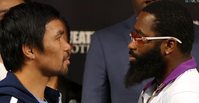 Pesaje WBA: Manny Pacquiao y Adrien Broner están preparados para la pelea del sábado