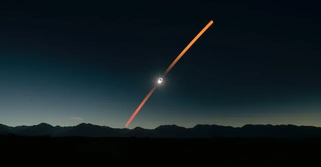 Fotografía del eclipse solar del 2 de Julio de 2019 sobre los Andes. Foto: Chirag Upreti