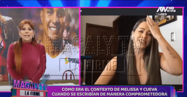 Magaly Medina le dedicó varios minutos para hablar sobre Melissa Klug y Christian Cueva. Foto: ATV.    