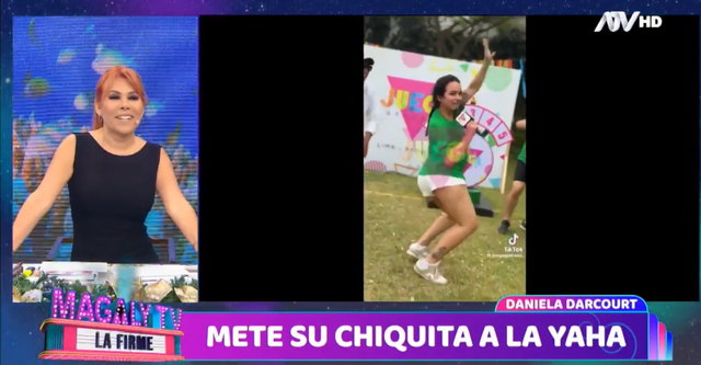  Magaly Medina se sorprende con imitación de Daniela Darcourt a Yahaira. Foto: Magaly ATV   