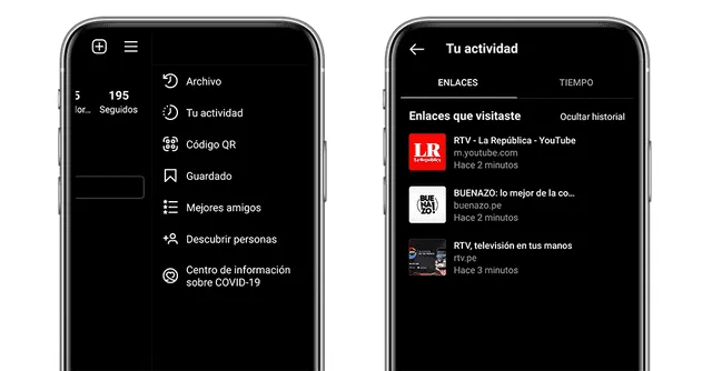 Cómo acceder a los enlaces visitados. Foto: La República