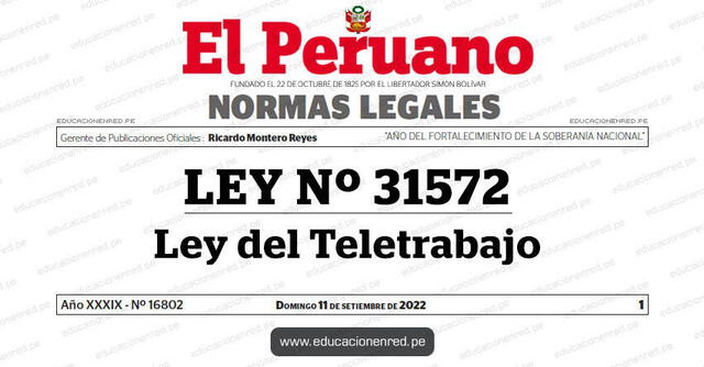 Ley 31572. Foto: Educación en red