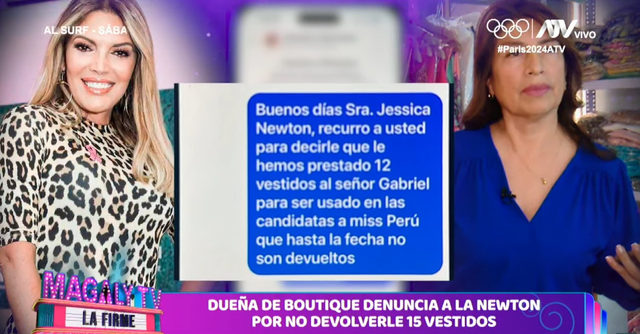  Diseñadora intentó comunicarse con Jessica Newton. Foto: ATV   