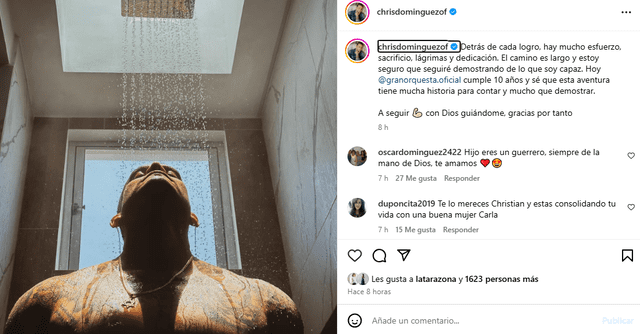  La curiosa publicación de Christian Domínguez en sus redes sociales. Foto: Instagram    