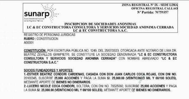 Registros de las principales constructoras bajo investigación por parte de la Contraloría General de la República. Registros de las principales constructoras bajo investigación por parte de la Contraloría General de la República.