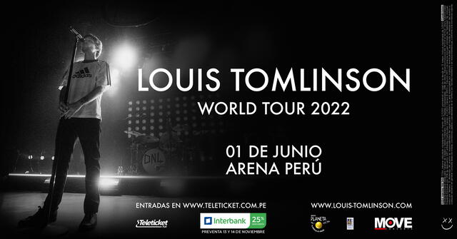 Banner oficial de Louis Tomlinson en Lima. Foto: Move Concerts Perú.