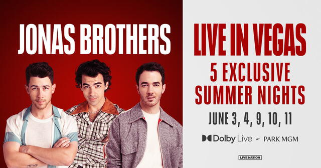 Los Jonas Brothers se presentaran cinco dias en Las Vegas