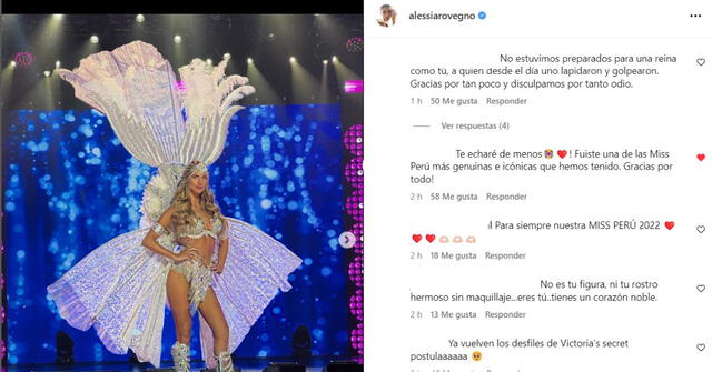  Fans muestran apoyo a Alessia Rovegno. Foto: Instagram 