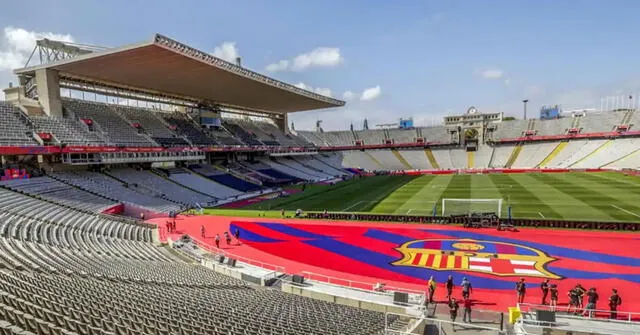 El club culé usa el Olímpico de Montjuic mientras se remodela el Camp Nou. Foto: FC Barcelona   