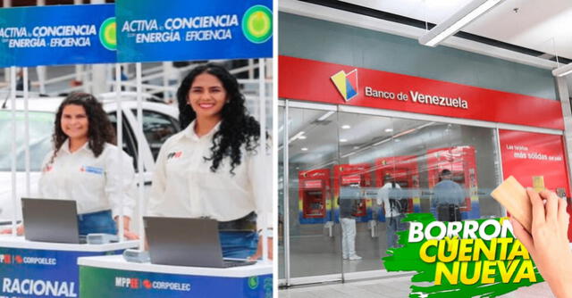 Las cuentas de Corpoelec se pueden pagar, tanto por el Banco de Venezuela como por Banesco. Foto: composiciónLR   