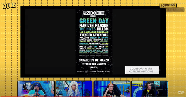 Este es el supuesto flyer filtrado en redes que confirmaría la presencia de estas bandas en 'Vivo x el rock 2025' que fue desmentida por Orozco. Foto: YouTube.   