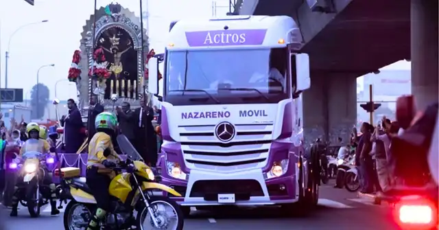 El anda realizará su recorrido a bordo del Nazareno Móvil. Foto: Difusión   