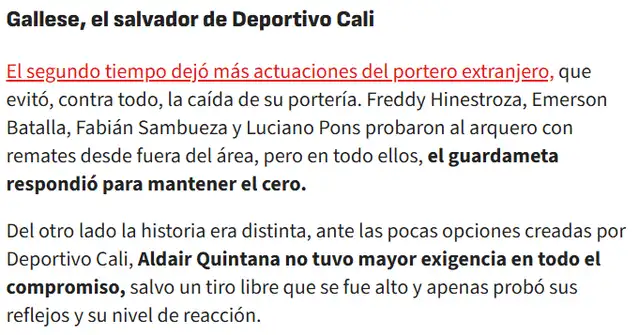 Escribió AS Colombia en su nota sobre Pedro Gallese. Foto: AS Colombia   