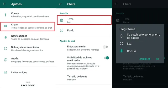 Cómo activar el nuevo modo oscuro en WhatsApp.